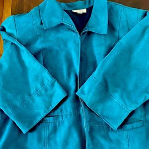 Teal suede jacket